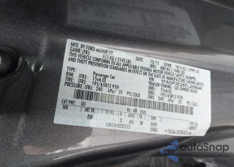 2014 Ford Focus S from USA, damaged, VIN 1FADP3E28EL206848